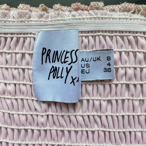 Princess Polly Women's US 4 Wild Flowers Balloon Sleeves Shirred Mini Dress Pink - Picture 16 of 16